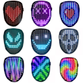 Pikkukuva 7 / 11: RGB LED Mask Gesture Face-Changing Glowing Mask Halloween Party Black
