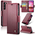 Miniatyrbillede 1 af 7: CASEME Retro Pung Taske til Samsung Galaxy S25 Red