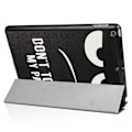 Miniatyrbild 8 av 9: iPad 9.7" (2017) Slim fit tri-fold fodral - Do Not Touch My Pad Svart