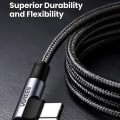 Pikkukuva 6 / 7: UGREEN 2m 100W pikalatausjohto kaapeli USB-C datakaapeli vääntynyt Black
