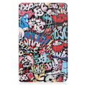 Miniatyrbillede 2 af 8: Pattern  Tri-fold Stand Cover Lenovo Tab M7 - Graffiti Multicolor