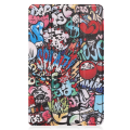 Pikkukuva 2 / 8: Pattern  Tri-fold Stand Cover Lenovo Tab M7 - Graffiti Multicolor
