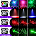 Miniatyrbilde 5 av 10: Roterende Magic Ball Laser Light RGB LED Strobe Lydaktivert projektorlampe Black