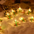 Miniatyrbild 4 av 4: 1,5 m 10 LED-lampor Santa Claus String Light Dekorativ - Tomtar Röd