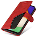 Miniatyrbillede 6 af 8: Til Samsung Galaxy A14 5G KT Series-1 Pung Telefontaske - Rød/Sort Red
