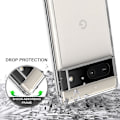 Miniatyrbild 4 av 6: Google Pixel 7 Transparant mjukt TPU Skal Med Förstärkta Hörn Transparent