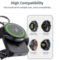 Miniatyrbild 3 av 8: Qi Trådlös Powerbank Till Samsung Galaxy Watch 5 4 3/Watch 5 Pro/Watch4 Classic/Active2/Gear S2 Classic Vit