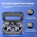 Miniatyrbilde 7 av 9: Q26 Bluetooth-hodesett Digital Display In-Ear trådløse hodetelefoner PowerBank-funksjon Black