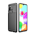 Miniatyrbillede 1 af 7: Carbon Fiber Texture TPU Casing Samsung Galaxy A21s - Black Black