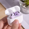 Miniatyrbillede 8 af 11: Til AirPods 4 ørepropper Anti-slip silikone etui Øreværne ørepropper - Mørkeblå Blue