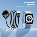 Miniatyrbillede 7 af 10: ESSAGER For A Watch USB Kabel Magnetisk ABS Vanddråbeform Trådløs oplader Black