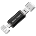 Pikkukuva 1 / 8: MICRODRIVE 128 Gt USB-muisti 2in1 USB-A + USB-C-muistitikku Gold