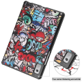 Miniatyrbillede 8 af 9: Til Lenovo Tab M9 Trifoldet Stativdæksel - Graffiti Multicolor