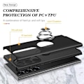 Miniatyrbillede 4 af 7: Samsung Galaxy S23 Ultra Fingerring Kickstand Hybrid Taske - Sort Black