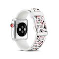 Pikkukuva 7 / 7: Silicone Watchband for Apple Watch 4 44mm, Series 3 / 2 / 1 42mm - Flamingo Multicolor