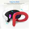 Miniatyrbild 3 av 5: För Meta Quest 3S VR Silikonfodral Anti-Sweat Face Pad Skyddsöverdrag - Vit Vit