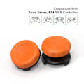 Miniatyrbilde 2 av 2: 2 stk Tommelgrep Fingergrep for Sony PlayStation 5 / 4 Joystick Silikon - oransje Orange