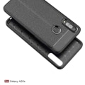 Pikkukuva 10 / 11: Litchi Texture Soft TPU Case for Samsung Galaxy A20s - Black Black