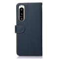 Miniatyrbild 7 av 7: KHAZNEH Sony Xperia 5 IV Plånboksfodral Blå-Brun Blå