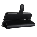 Pikkukuva 5 / 6: Litchi Texture Wallet Stand Flip Case for Alcatel 1X - Black Black