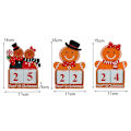 Miniatyrbild 7 av 7: Nedräkning till jul pepparkaksgubbe Trä adventskalender Brun