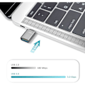 Pikkukuva 4 / 11: USB C - USB-sovitin USB-C - USB 3.0 -sovitin OTG MacBook Prolle MacBook Air iPad Prolle ja muille tyypin C laitteille Black