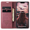 Miniatyrbillede 4 af 8: CASEME Retro tegnebog taske til iPhone 15 Plus - Rød Red