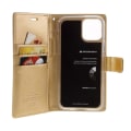 Miniatyrbillede 6 af 6: MERCURY GOOSPERY Blue Moon Wallet Case iPhone 12 Mini Gold Gold