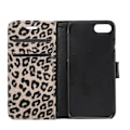 Miniatyrbillede 5 af 5: iPhone 7 / iPhone 8 / SE Plånboksfodral / Fodral Leopard Grå - Svart Black