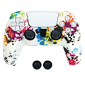 Miniatyrbilde 1 av 5: DATA FROG Silikondeksel for Sony Playstation 5 Gamepad med 2 Rocker Caps Multicolor