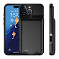 Miniatyrbild 1 av 5: För iPhone 16 Pro Max 7000mAh Uppladdningsbart Batteri Skal Laddningsfodral Powerbank Transparent