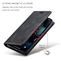 Miniatyrbillede 6 af 11: AUTSPACE A01 Retro tegnebog taske til iPhone 13 mini - sort Black