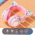 Pikkukuva 5 / 10: Cat Ears Bluetooth Headset mikrofoni Langattomat kuulokkeet - Musta Black