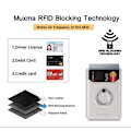 Pikkukuva 5 / 7: MUXMA-kortinpidikkeen rengasteline RFID-estävä liimainen luottokorttipaikka - valkoinen White