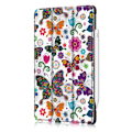 Pikkukuva 2 / 8: Apple iPad Pro 11 (2020) Slim fit tri-fold fodral - Butterflies and Flowers Green