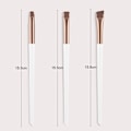 Miniatyrbilde 4 av 4: 3 stk Sminkebørster Øyenskygge Eyeliner Øyenbryn Sminke - Hvit+Gull Gold
