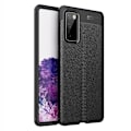 Pikkukuva 1 / 8: Samsung Galaxy S20 FE TPU Kotelo Kuori Litchi Tekstuuri - Musta Black