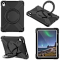 Miniatyrbillede 6 af 7: Til iPad 10.9 (2022) 360-graders rotationsstativ-tabletcover Anti-faldbeskyttelse Black