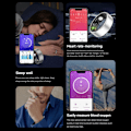 Miniatyrbilde 5 av 8: Smart Ring Bluetooth Finger Helse Tracker 18,2 mm Indre Diameter Black
