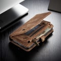 Miniatyrbilde 11 av 11: CASEME Samsung Galaxy S21 Ultra Retro lær lommebok-deksel Brun Brown