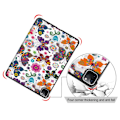 Pikkukuva 3 / 8: Apple iPad Pro 11 (2020) Slim fit tri-fold fodral - Butterflies and Flowers Green