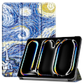 Pikkukuva 1 / 7: iPad Pro 11 (2024) Kotelo Auto Herää / Nuku Kolminkertainen Taittojalusta Tabletin Suoja - Painting Multicolor