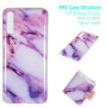 Miniatyrbillede 2 af 5: Marble Pattern IMD TPU Soft Back Case for Samsung Galaxy A70 - Style L Black