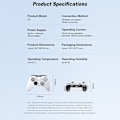 Miniatyrbillede 3 af 11: Bluetooth trådløs spilcontroller med modtager Kompatibel med Steam PC Android iOS Nintendo Switch - Hvid White