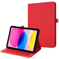 Pikkukuva 1 / 5: For iPad 10.9 (2022) Tablet Case Cover Cloth Texture - Pink Red