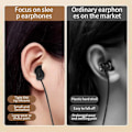 Miniatyrbillede 6 af 6: USB-C headset in-ear hovedtelefoner søvn støj isolering - sort Black