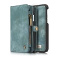 Miniatyrbillede 10 af 11: CASEME iPhone 7/8 Plus Retro Split läder plånboksfodral Blue