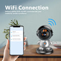 Miniatyrbild 4 av 11: ESCAM Kamera Övervakning Robotman WiFi IP-kamera Hemsäkerhet Svart