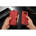 Miniatyrbillede 7 af 11: CASEME Samsung Galaxy S7 Edge Retro läder plånboksfodral Röd Red
