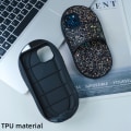 Miniatyrbilde 3 av 4: TPU-etui for iPhone 15 Pro Max i tøffel-stil med kickstand og anti-fallbeskyttelse Black